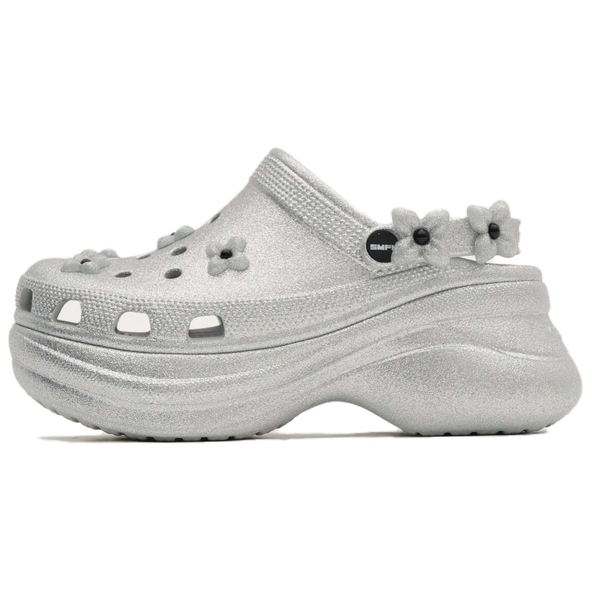 (WMNS) Crocs x SMFK Bae Clog  Silver Glitter  Women s 211436-0IC EU 39-40