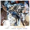 Japanese Retro Polka Dot Cotton and Linen Triangle Scarf Silk Scarf Women's Thin Neck Protection Scarf High-end Neck Scarf