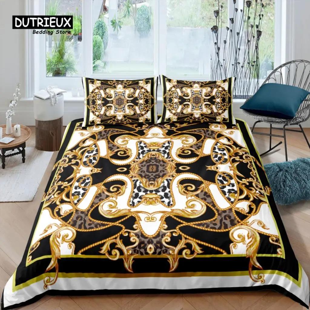 Home Living Luxury 3D Baroque Bedding Set Comfortable Duvet Cover Set Kids Bedding Set Queen and King EUUSAUUK Size