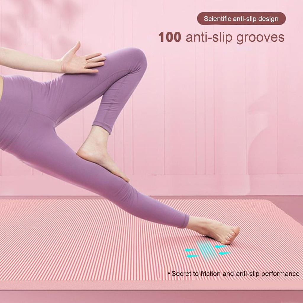 Yoga Mat with Storage Bag 15mm Thicknes Non-Slip Pad Home Gym Accessories for Women Men Pilates Floor Stretching Workout