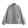 Woman Tweed Jacket Coat Fluffy Plush Jackets for Women Bomber Jacket Coat Autumn Winter Black White Demi-season Jacket