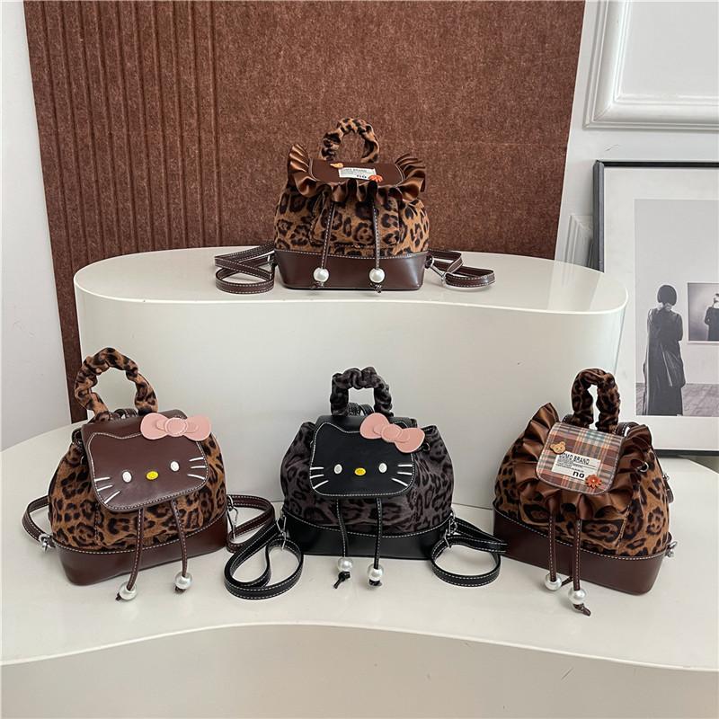New Niche Design Storage Small Backpack Cartoon Cute Cat Mini Bag Sweet Flip Backpack