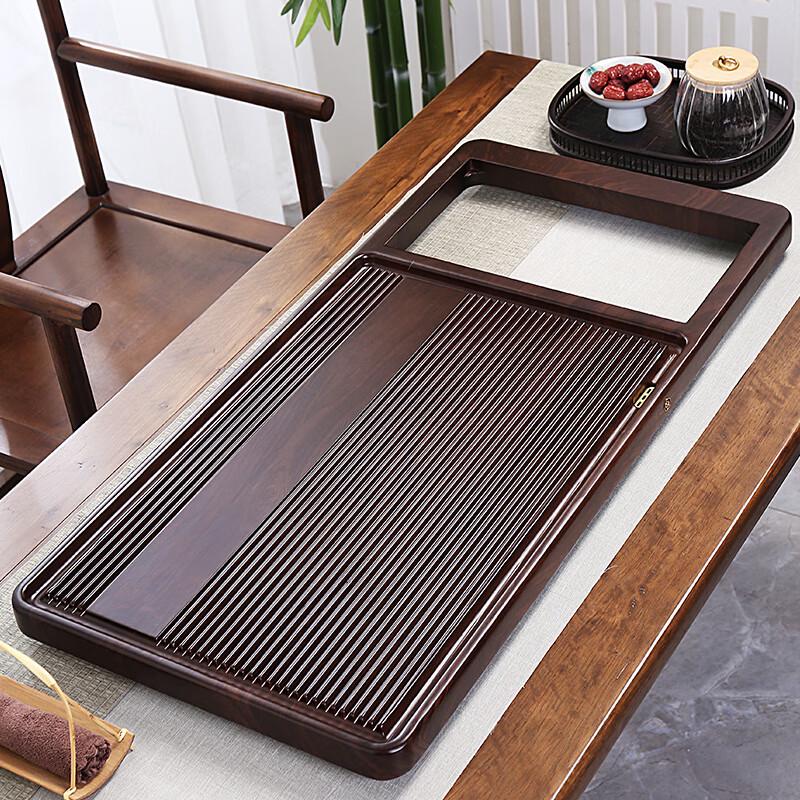 HA Solid Ebony Wood Tea Tray