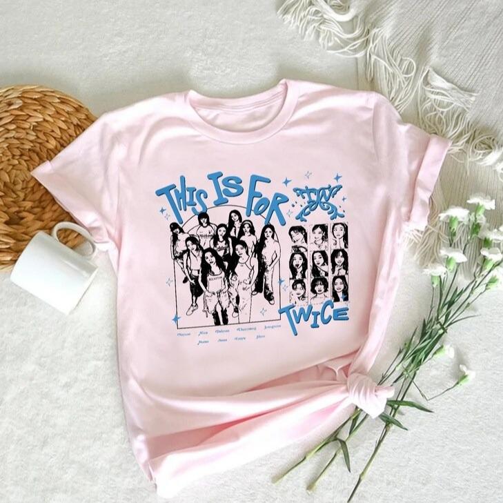 2026 Sommer T-Shirt Herren Damen Vintage Oberteil Koreanische Popgruppe Shirt Mädchen K-Pop Liebhaber Geschenk Mädchenband T-Shirt Populäre Musik T-Shirt Kurzarm Freizeitkleidung