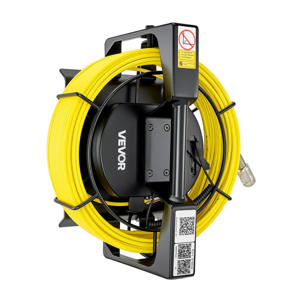 2026 Upgraded Sewer Camera with WiFi, 30m Drain Pipeline Camera, IP68 Snake Plumbing Cameras with Light- 12 LEDS, Wireless WiFi Connectivity to