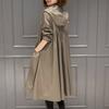 Damen Oversized Kapuzen-Trenchcoat Mittellang Lockerer Schnitt Einfarbig 2025 Stilvolle Lässige Oberbekleidung
