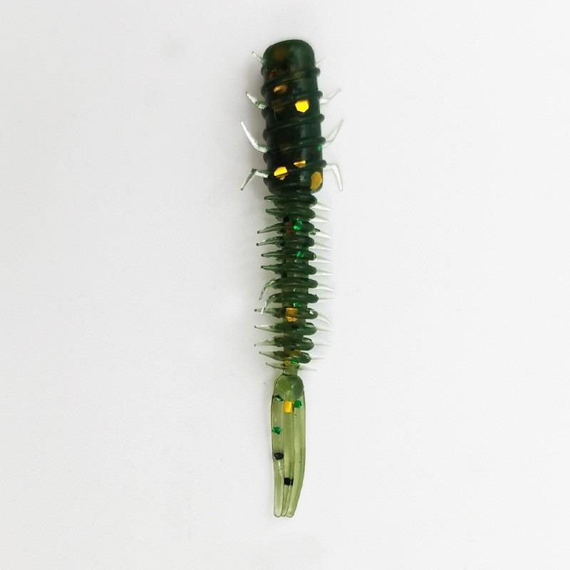 Luya Soft Bait Thread Three-Tailed Soft Worm 4.5Cm Slug Soft Elastic Bionic Luya False Bait