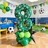 40 Inch Football Themed Balloon Set, Pentagram Aluminum Foil Balloons for Football Sports Birthday Party Decoration