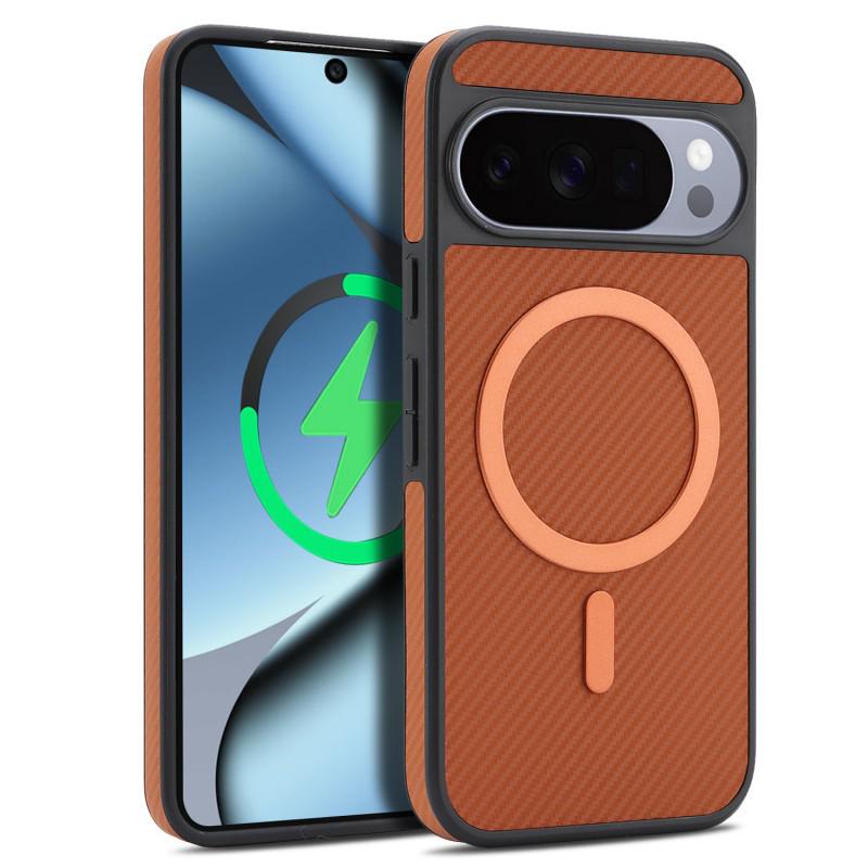 Magnetic Carbon Fiber Phone Case for Google Pixel 9/10/11 Pro XL - Drop-proof Protective Cover