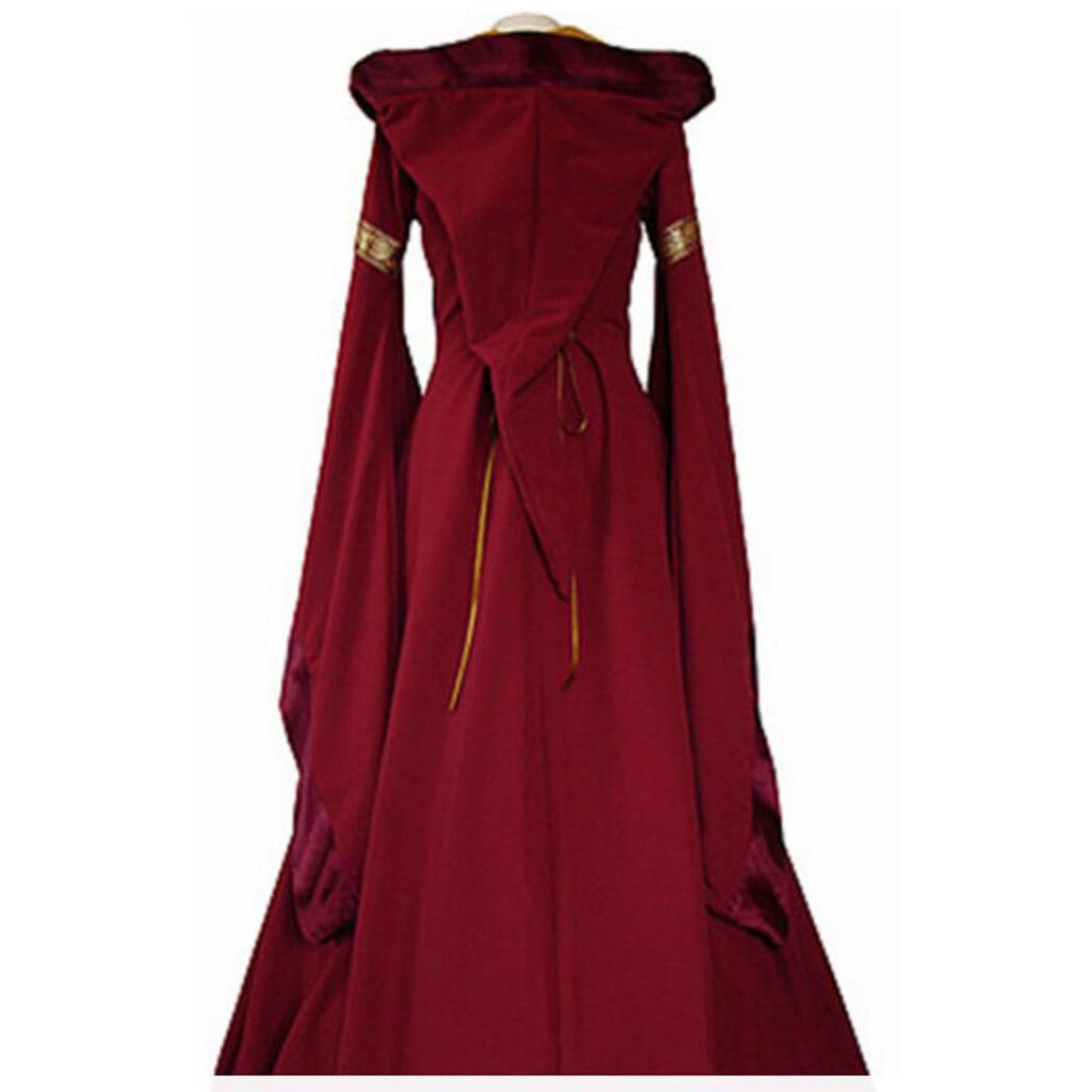 Buy Women's Vintage Medieval Dress Costume Hooded Victorian Renaissance Gothic Dress at