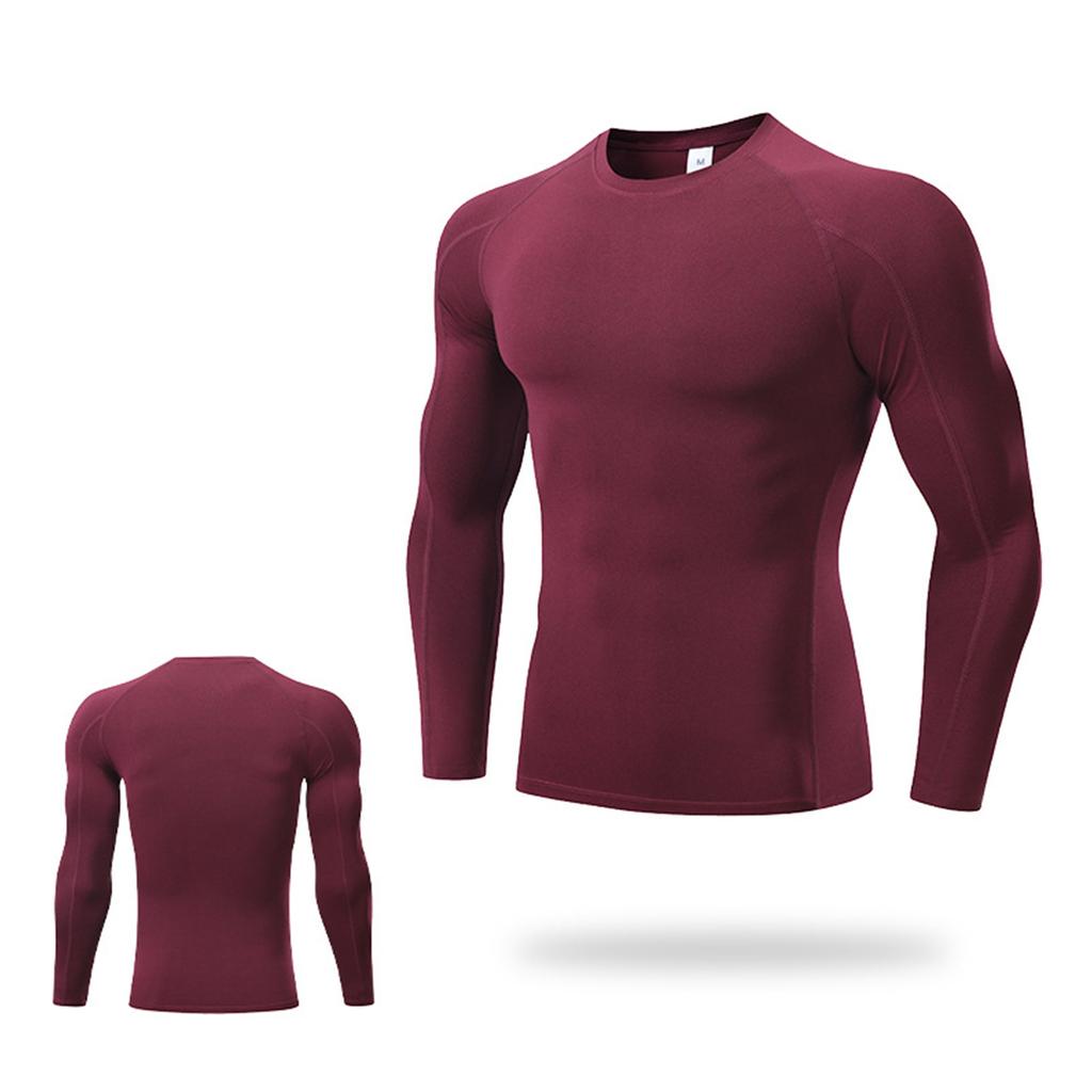 Men's Sports Tight Fitting Long Sleeved Sports Quick Drying Men's Breathable Elastic Fitness Suit