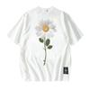 Guochao Brand Daisy Printing Short-Sleeved T-Shirt For Men And Women Couples Oversize Street Half-Sleeved Ins Tide