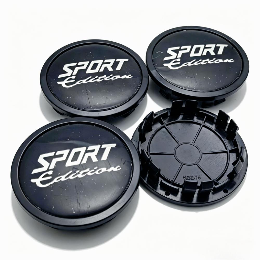 4pcs Sport Edition Logo Emblem Badge Car Wheel Center Caps 75MM Clips 65MM Wheels Hub Cap Rim Hubcaps Dust Cover Car Accessories