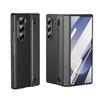 Samsung Galaxy Z Fold 7/6/5/4/3 Leather Phone Case with Steel Film Pen Slot Hinge Protection Shockproof Cover for Galaxy Z Fold