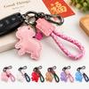 Cartoon Pu Sheep Keychain Wrist Strap Goat Car Keychain Cute Car Key Ring  Year of The Horse