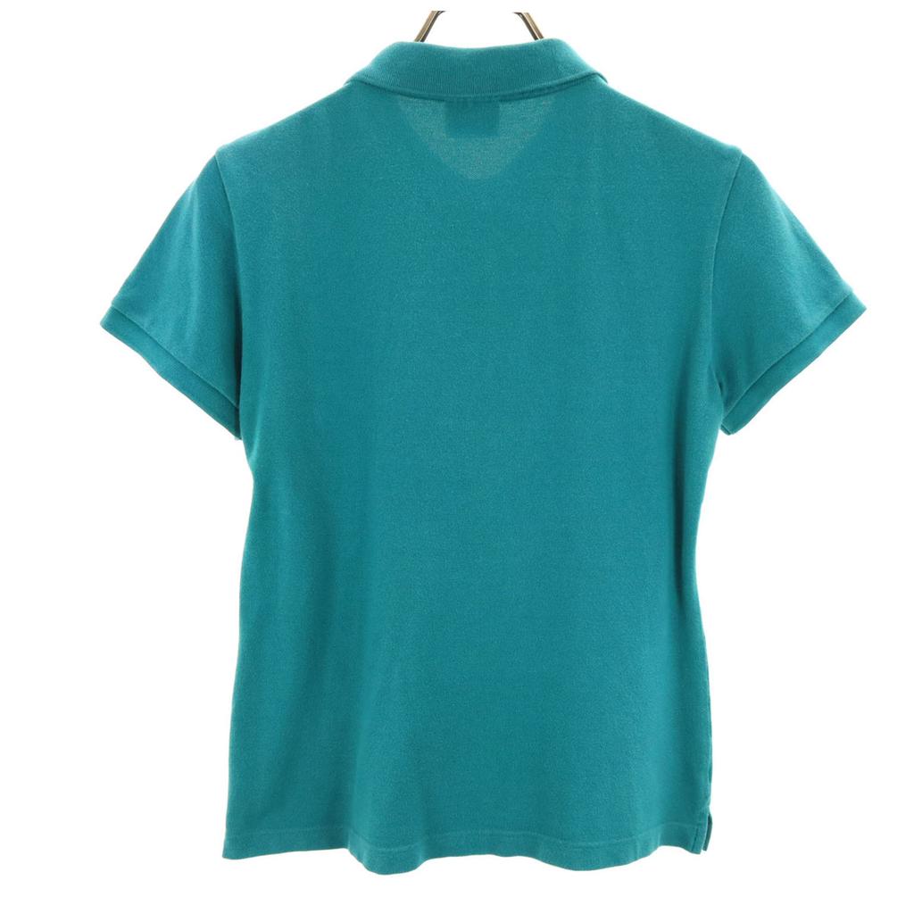 Lacoste Short Sleeve Polo Shirt 42 Turquoise Fawn Women Used