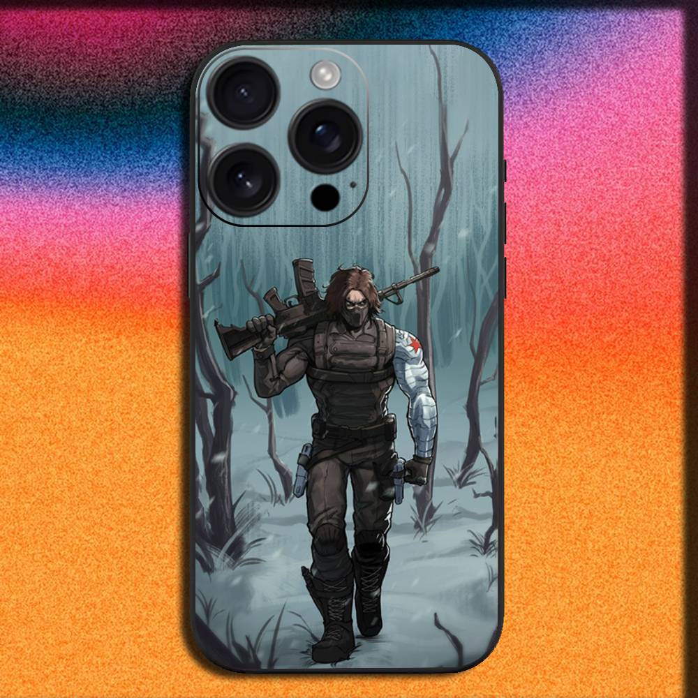 

B-Bucky B-Barnes Winter S-Soldier Phone Case For iPhone 16,15,14,13,12,11,Pro,XS,Max,XR,Plus,E,Mini Shockproof Black Cover iPhone15