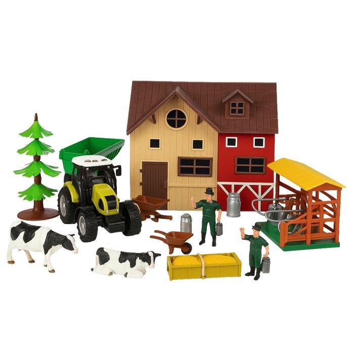 Jouet - SHOP-STORY - Mon Coffret de la Ferme - 12 Pièces - Tracteur Sonore et Lumineux - Dès 3 Ans