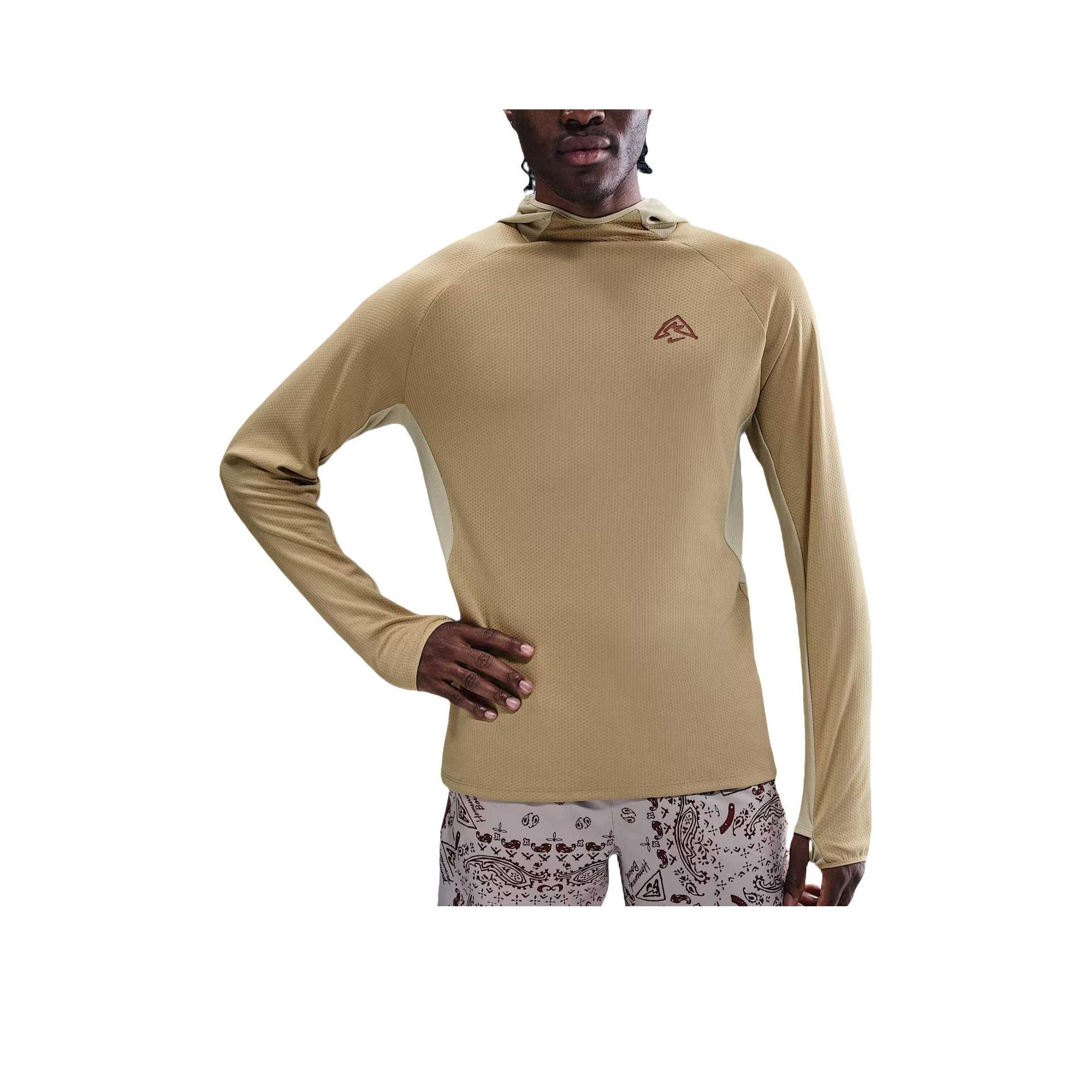 Nike Dri-Fit UV Trail Versatile Soft Comfortable Trendy Hoodie Men Hoodies Brown HJ4172-297 M