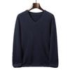 Men's Seven-Needle Cashmere V-Neck Sweater, Double-Strand Thickened, Soft Knit Base Layer for Autumn/Winter.