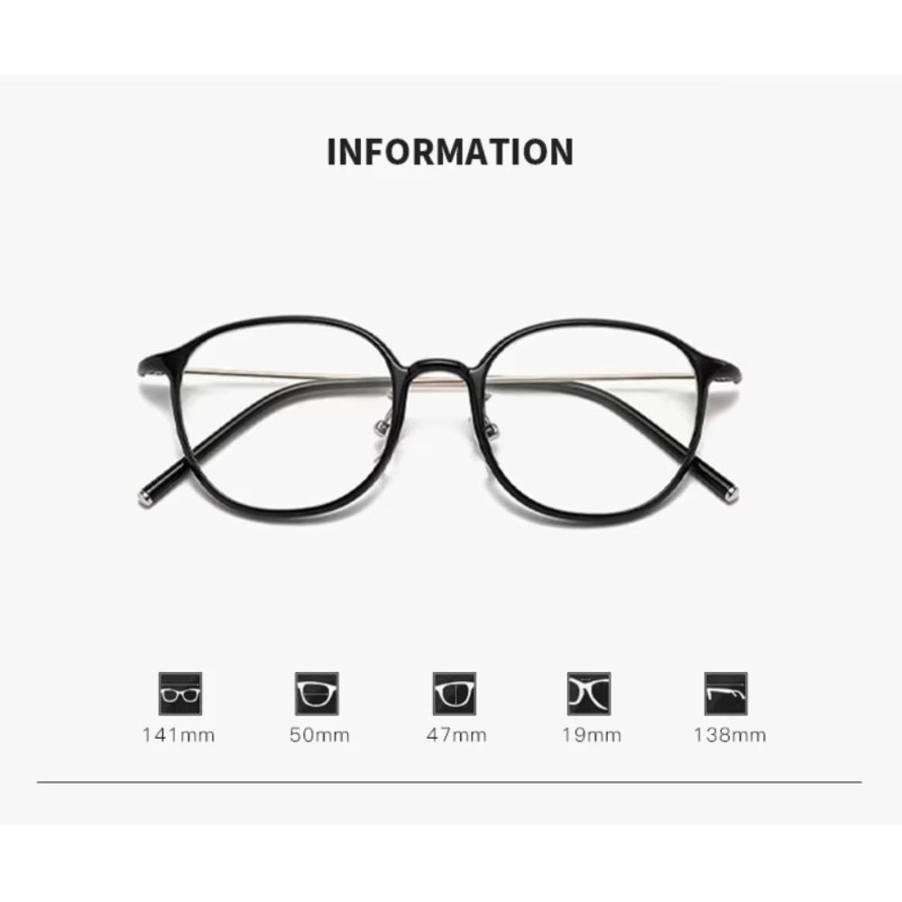 Ultra Light Photochromic Myopia Glasses Round Frame Presbyopia Glasses  Women Men