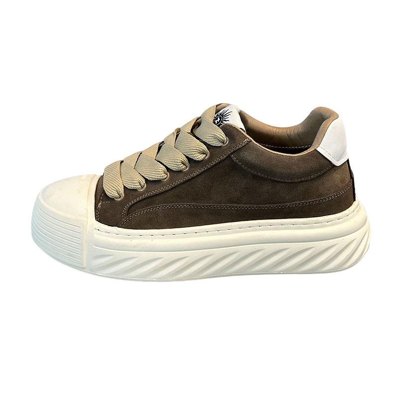Frosted leather casual shoes new autumn and winter breathable leather shoes comfortable super soft baseplate ms