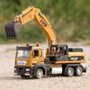 1/32 Excavadora Camión Hormigonera Modelo Juguete Coche Metal Fundición a Presión Sonido Luz Retroceso Aleación Modelos de Vehículos de Ingeniería Juguetes para Niños