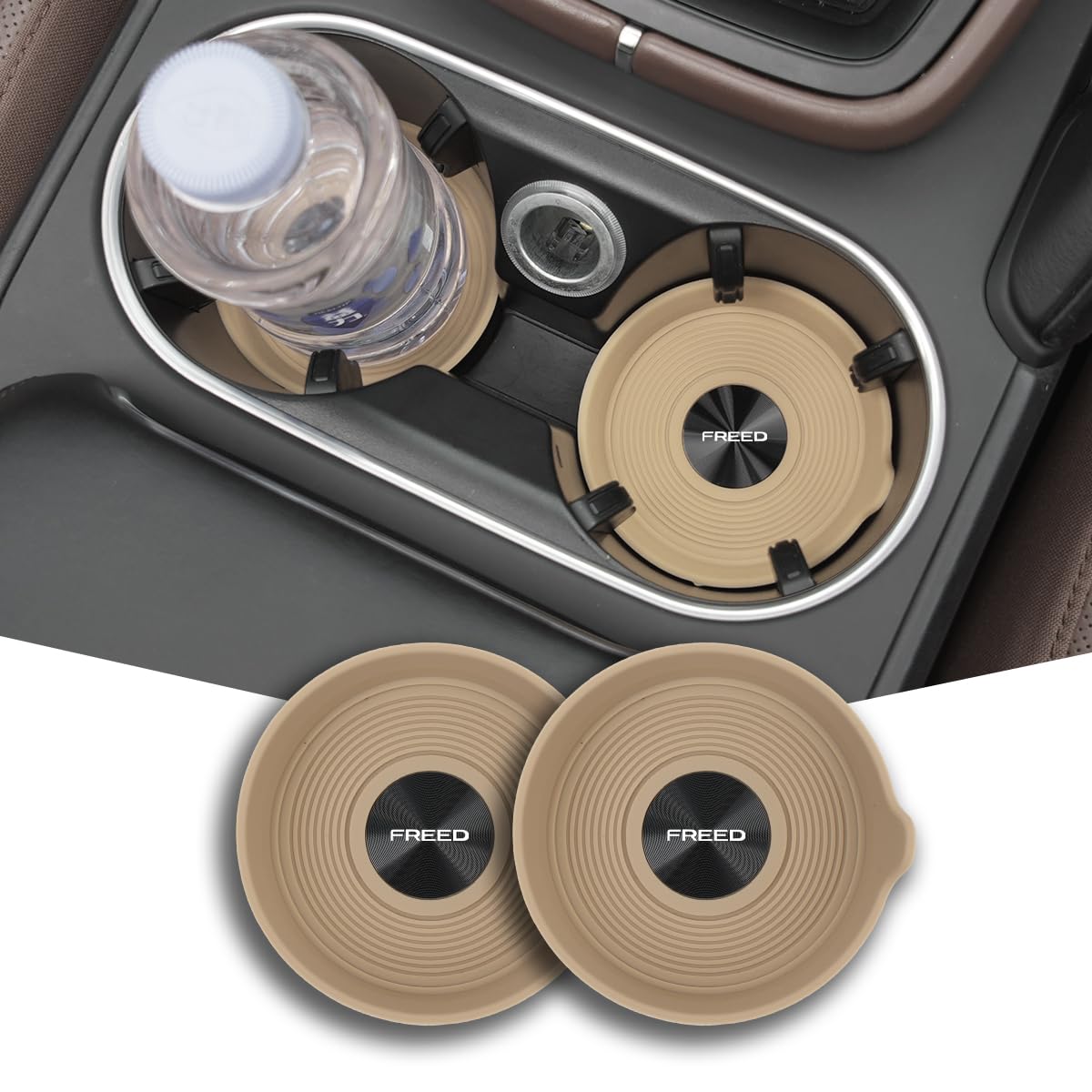 For FREED exclusive car non-slip coaster made of anti-slip silicone FREED бежевый