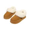 Fleece Thickened Snow Boots Women's Winter New Thick-soled Short Tube One-pedal Lazy Large-size Cotton Shoes