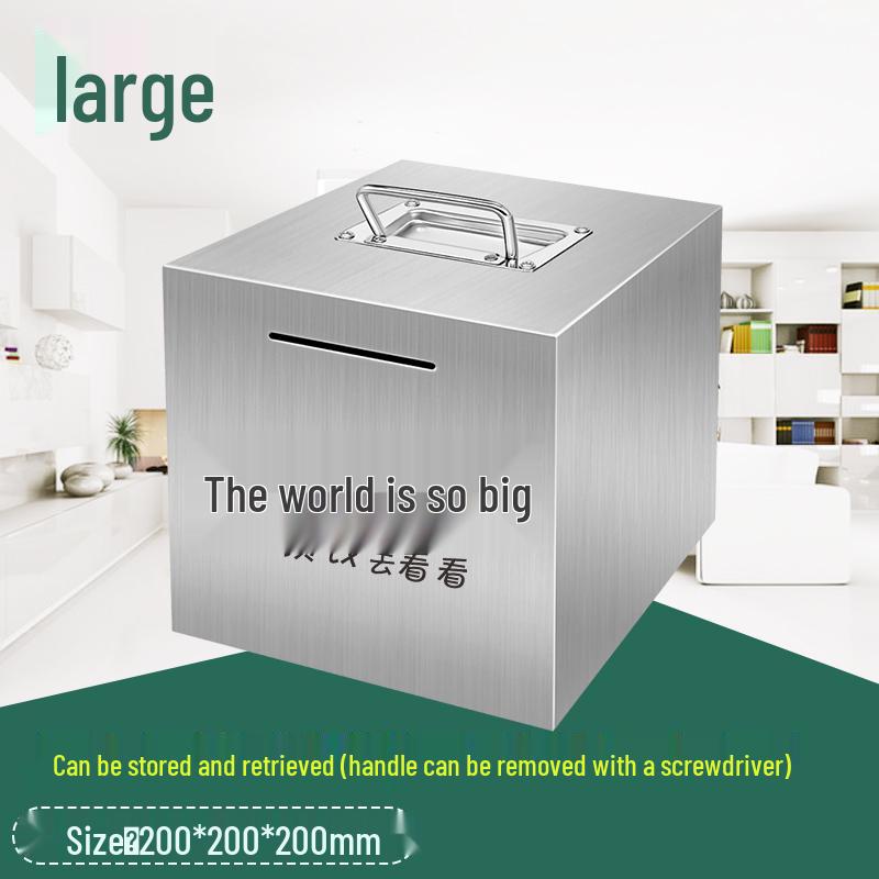 2026 Large Capacity Stainless Steel Piggy Bank for Adults - Secure Savings, Not for Kids