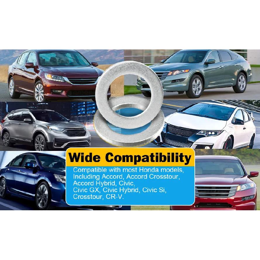 94109-14000 Oil Drain Plug Crush Washer Gaskets 14mm 9410914000 94109 14000 For Honda CR-V Accord For Acura RDX EL CL
