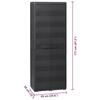 Armoire de rangement - vidaXL - Noir - 3 étagères - Extérieur - Meuble de jardin