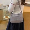 Solid Color Crossbody Bag Women's Multi-Compartment Lightweight Shoulder Bag