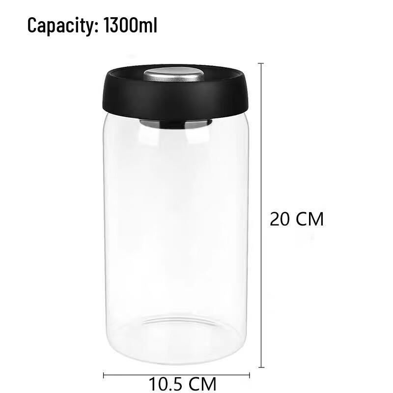 ZISIZ Vacuum Sealed Glass Storage Jar
