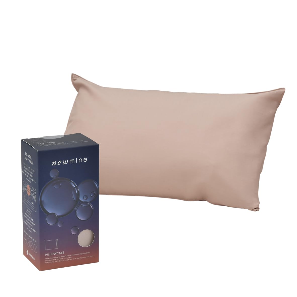 

Nishikawa newmine Pillowcase Cosmetics Notification Pillow Cover 90X45cm Washable Original Name Included Cosmetics with Moisturizing Vitamin E бежевый