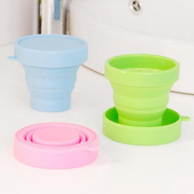 170ML Stainless Steel Silicone Retractable Folding Cups Telescopic Collapsible Coffee Cups Outdoor Sport Water Cup Travel Cup
