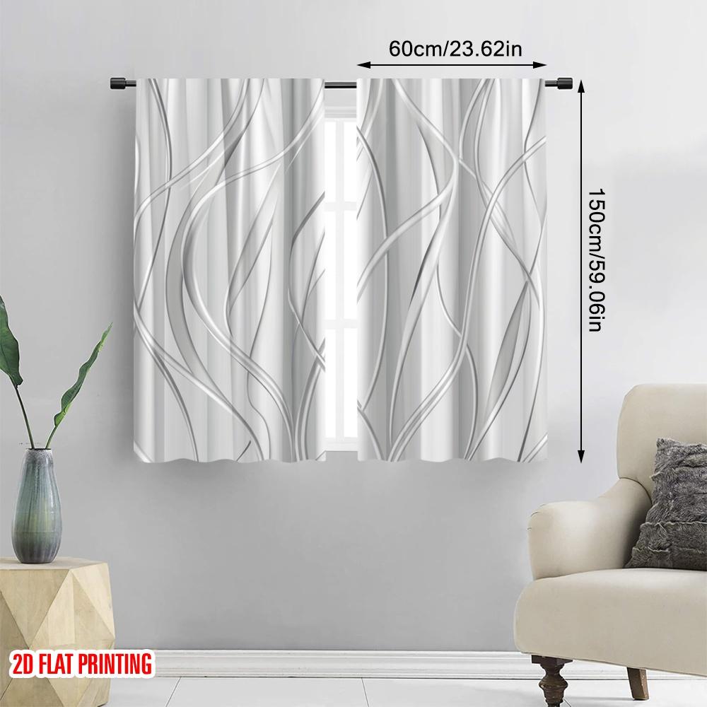 2pcs Clearance  Curtains cloth Striped Durable 100% Polyester Fabric  Without Electricity Family Party Decoration Suitable