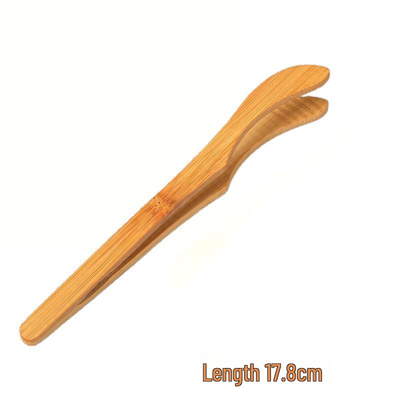 High-Temp Resistant Bamboo Tea Tongs - Portable Travel Tea Set Tweezers & Anti-Scald Cup Clips