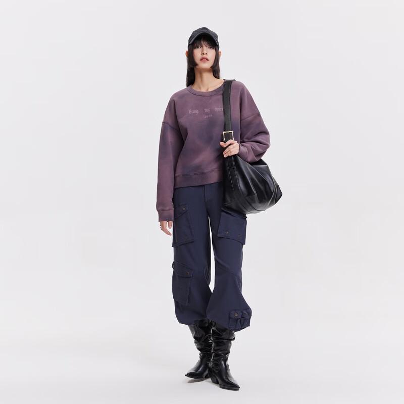 ONLY Women's Drop-Shoulder Loose Fit Letter Sweatshirt