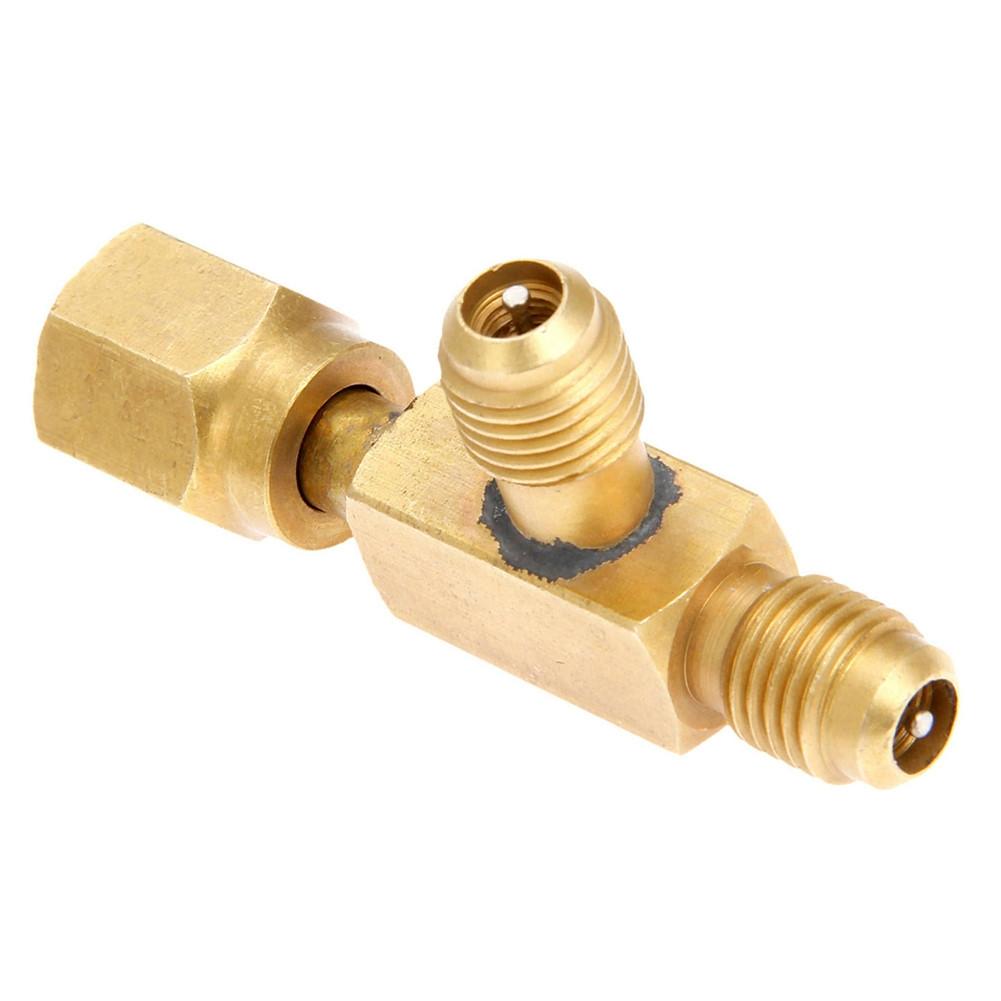 T Type Adapter Add Gauge Deep Vacuum Manifold Pump