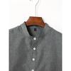Men's Short Sleeved Stand Up Collar Top Pullover Cardigan