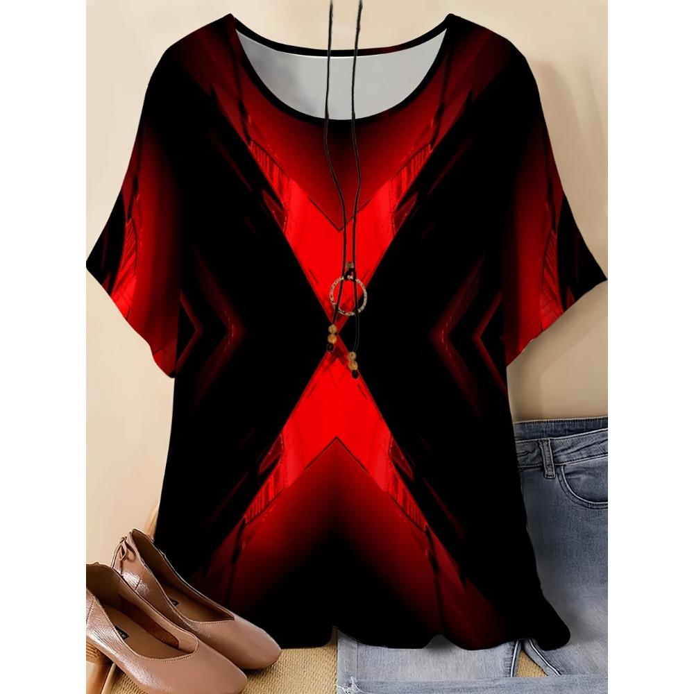 2026 Vintage Ethnic Graphic 3D Printed Bohemian T-Shirt O-Neck Short Sleeve T-Shirt Loose Tees Tops Summer Female Clothing
