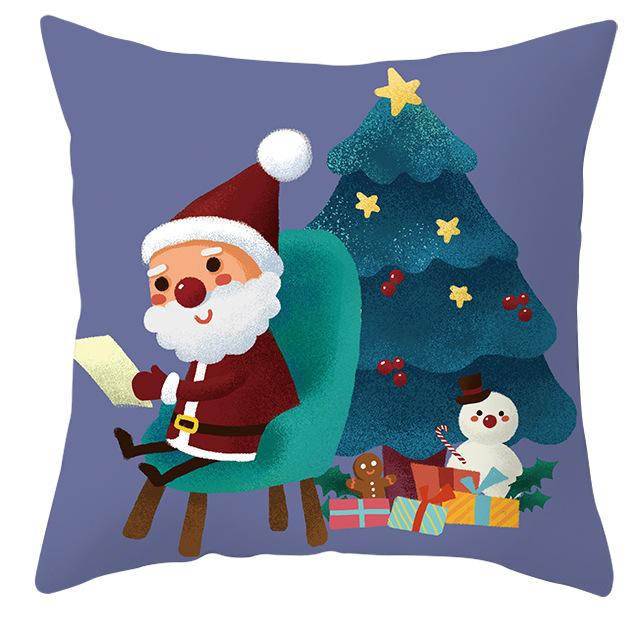 New Santa Claus Pillowcase Cute Christmas Home Cushion Cover Cute Cartoon Pillow