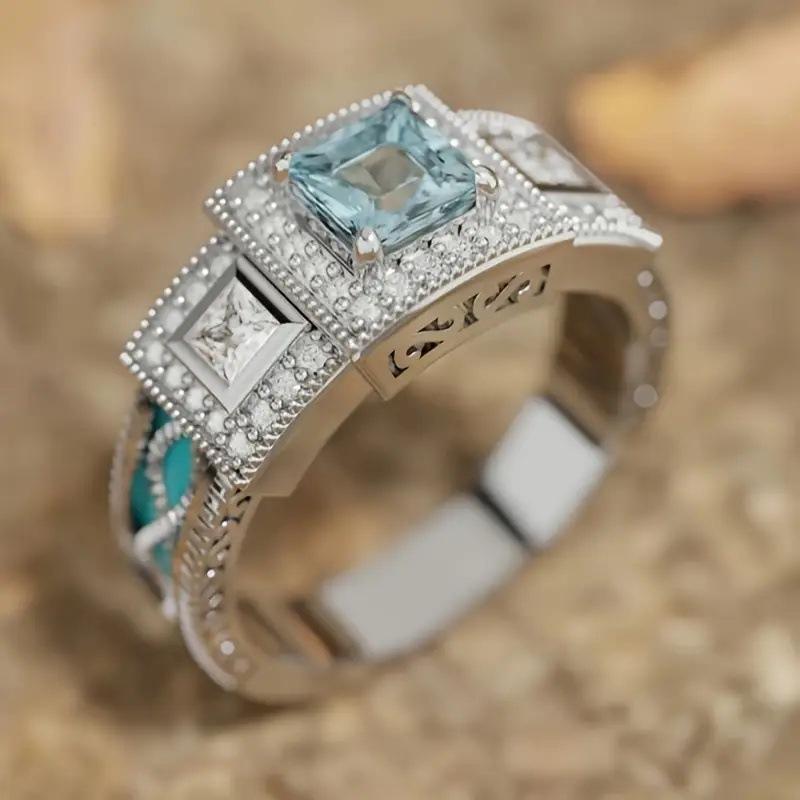 Nádherné Luxusní Prsteny pro Ženy Svatba Zásnubní Doplňky Unikátní Dámský Prsten Módní Šperky Dárky