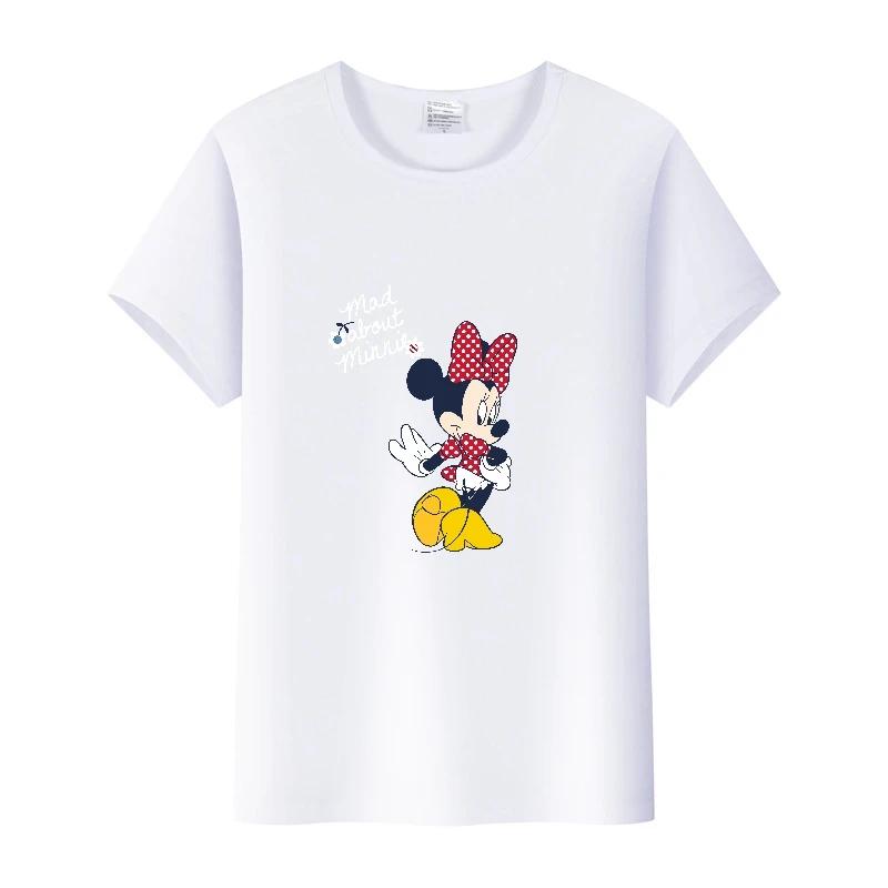 Fashion Summer Blouses T-shirt White 2000s Tees Cartoon Minnie Tshirt Mickey Mouse Tops Graphic Clothes Unisex