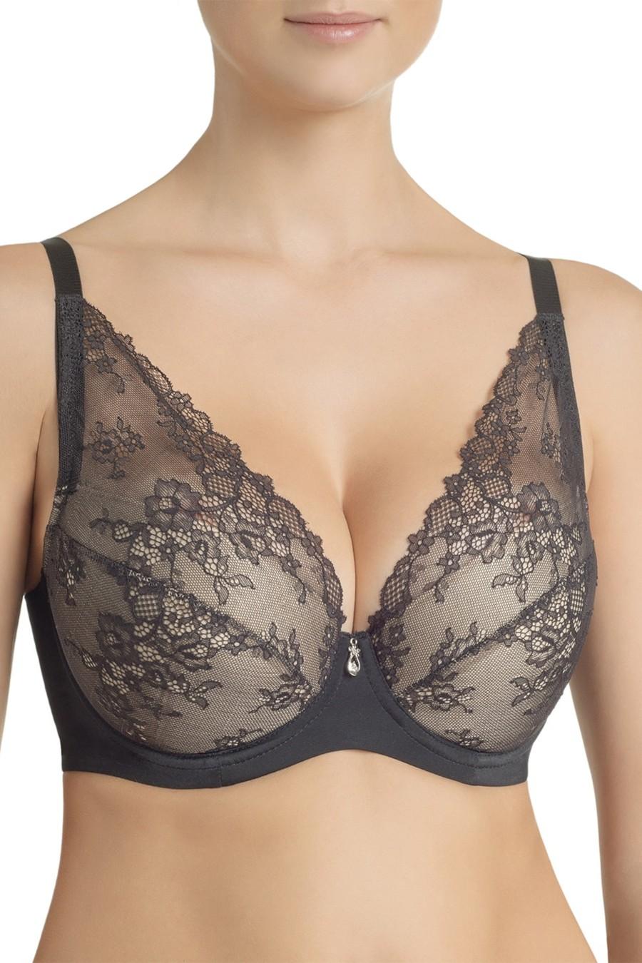 

Бюстгальтер push-up Effetto (74669) 80E прозорий колір чорний