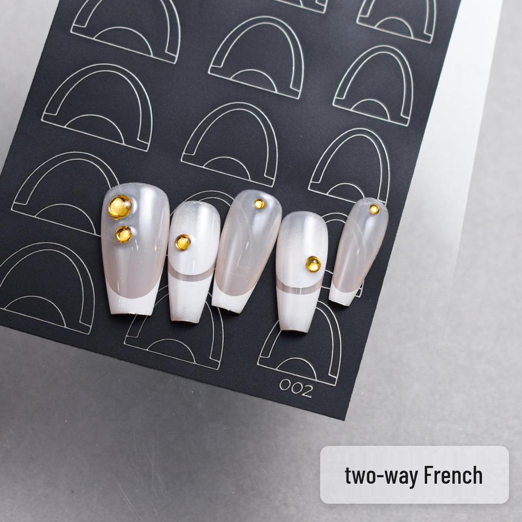 Snowflake Nail Art Stencil Stickers - Christmas French Ombre Airbrushing Decals