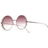 Used FENDI round sunglasses with crystals Emiri Aizawa also wears sunglasses glasses rhinestones