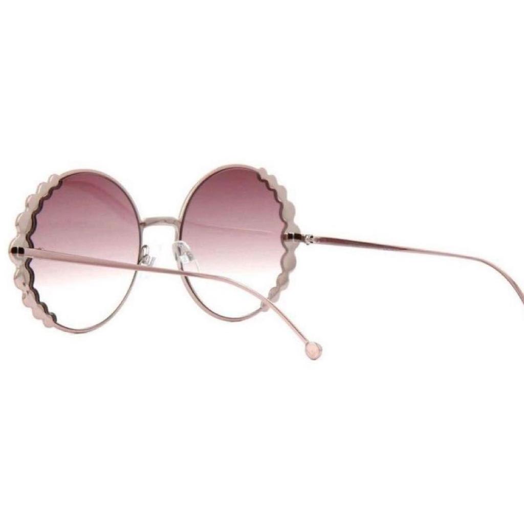 Used FENDI round sunglasses with crystals Emiri Aizawa also wears sunglasses glasses rhinestones