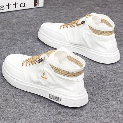 High-top Schuhe Männer 2023 Frühling Atmungsaktive Neue Weiße Schuhe Männer Leinwand Hundert mit Der Trend von Casual Koreanische Board schuhe
